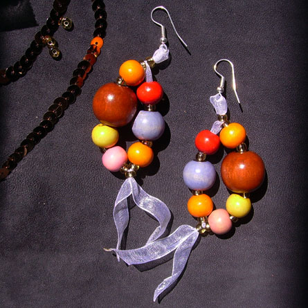 Boucles d'Oreilles Lolipop Lavande Rousse